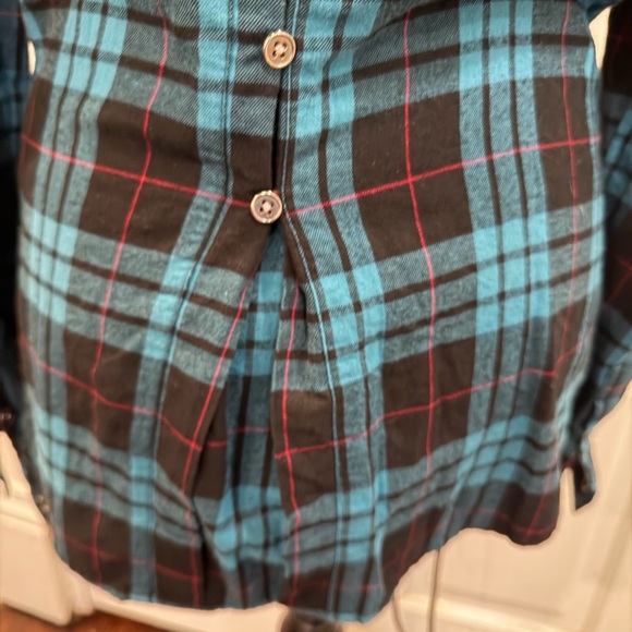 Harley Davidson Motorcycles Embroidered Logo Snap Button Back Flannel Sz M - Picture 10 of 14